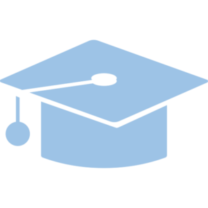 Graduation hat icon.