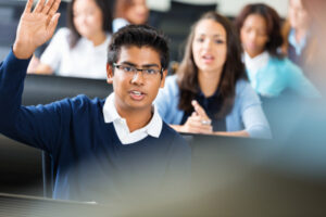 Full lecture hall.