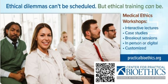 Ethics Services workshop ad.