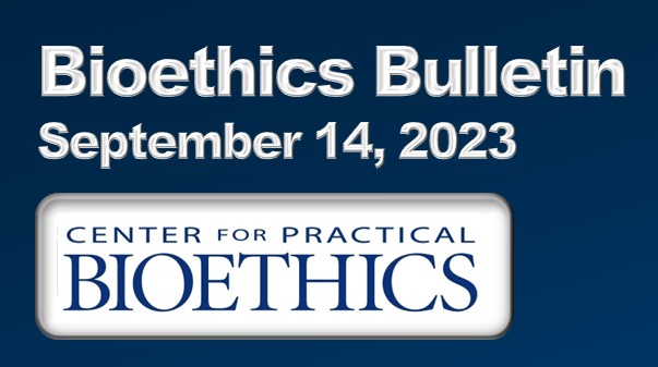 September Bioethics Bulletin heading.