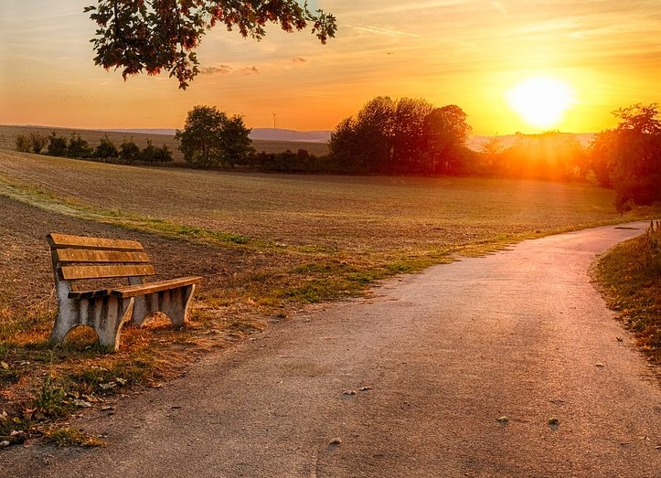 A path leading to a sunset.