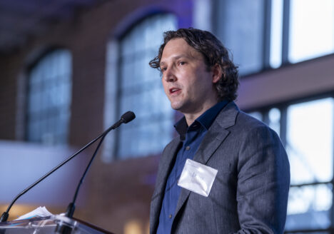 James Stowe speaking at the 40th Anniversary Dinner.