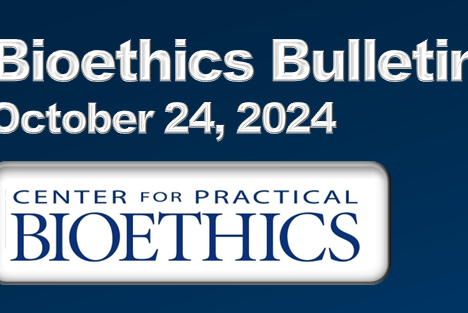 October Bioethics Bulletin header.