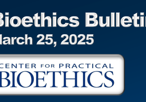 The Bioethics Bulletin header.