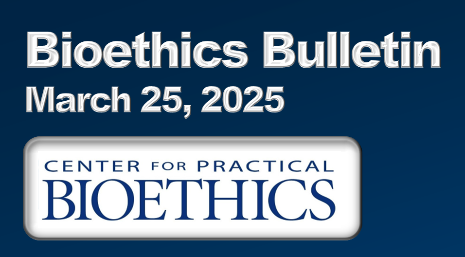 The Bioethics Bulletin header.