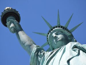 The Statue of Liberty.