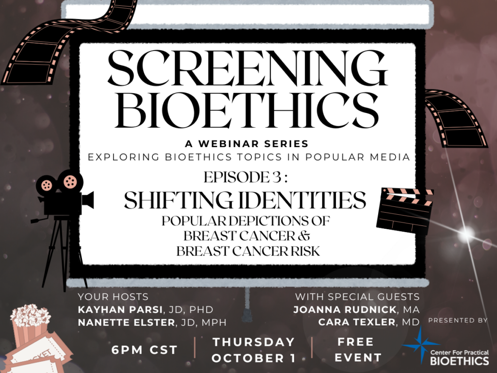 Screening Bioethics Episode 3 Newsletter Graphic(4 x 3 in) Logo for episode 3 of the Screening Bioethics webinar series.