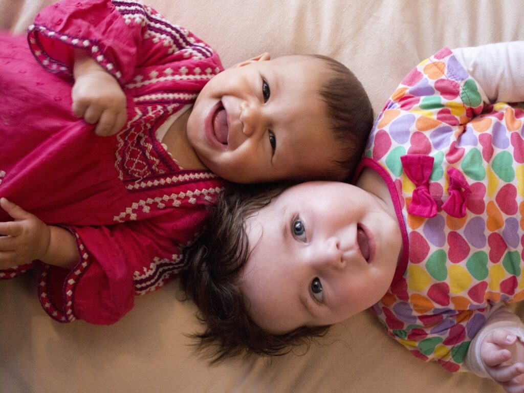Smiling babies.